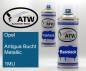 Preview: Opel, Antigua Bucht Metallic, 1MU: 400ml Sprühdose + 400ml Klarlack - Set, von ATW Autoteile West.